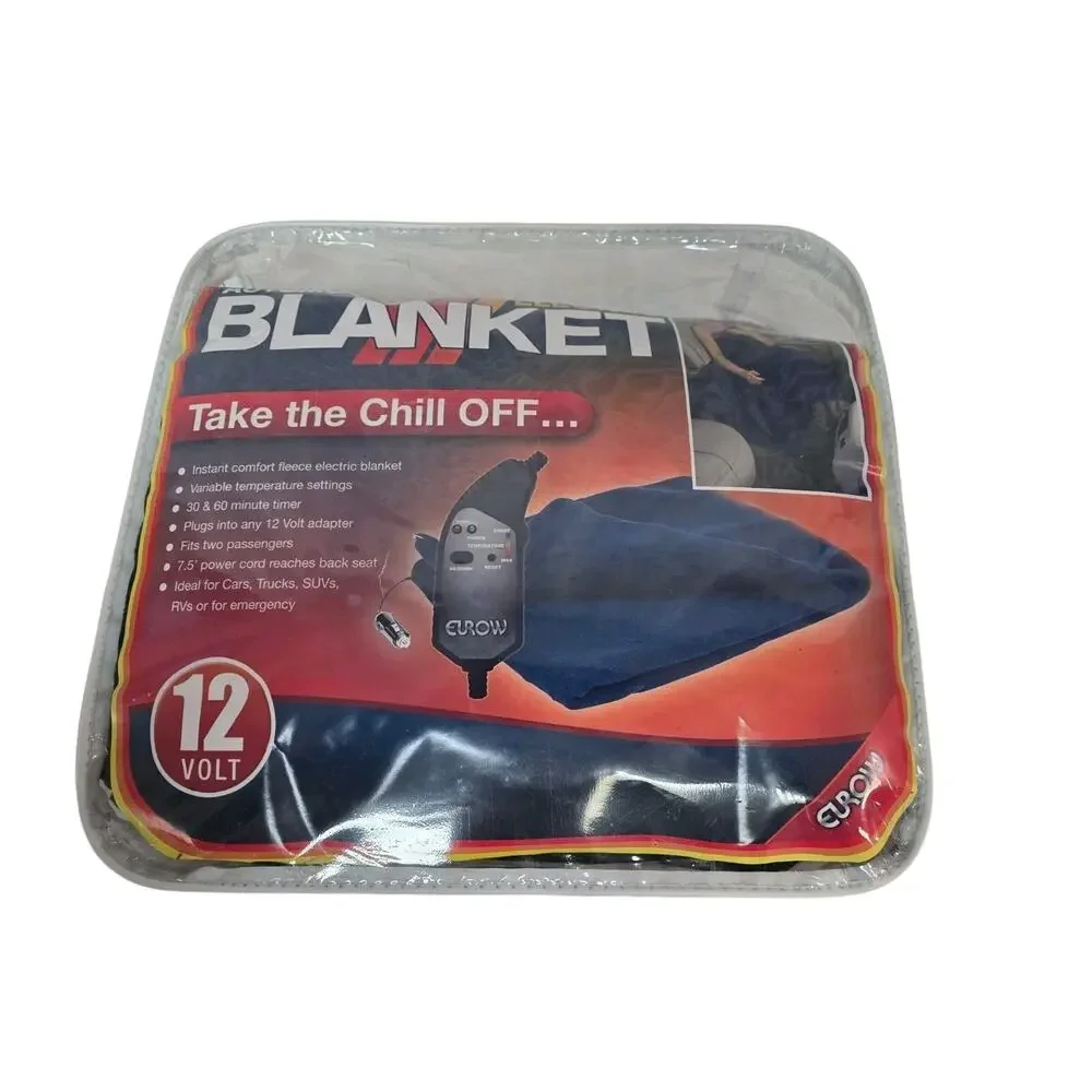 Automotive Electric Heated BLANKET Travel Home Boat Car Sports Bedding 12V Eurow